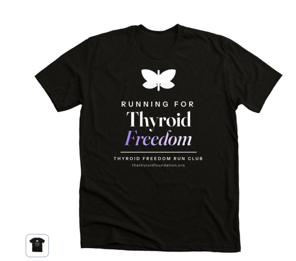 Running for Thyroid Freedom t-shirt in Black