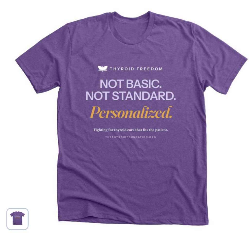 Thyroid Freedom t-shirt in Heather Team Purple